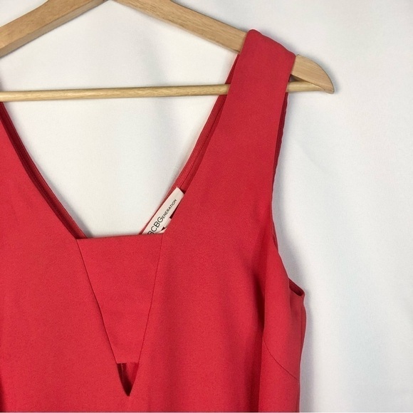 BCBGeneration Bright Coral Sleeveless Cut Out Tank Top S - Picture 4 of 4
